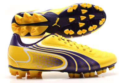Puma V6.11 GC FG Football Boots Kids Yellow / Purple