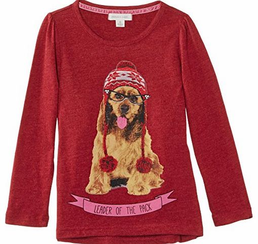 Girls Leader of the Pack Short Sleeve Top, Red (Deep Claret), 7 Years