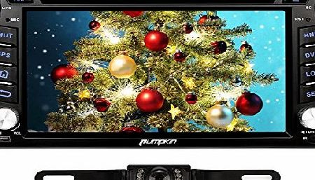 Pumpkin Quad Core Android 5.1 Lollipop Car Radio 6.2 inch Double Din In Dash Stereo with Multimedia System Support GPS OBD2 3G WIFI Car Radio Bluetooth Steering Wheel Control Mirror-link 1080P OBD2 DA