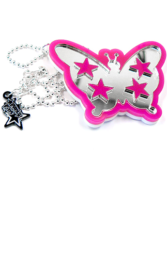 Disco Butterfly Perspex Necklace