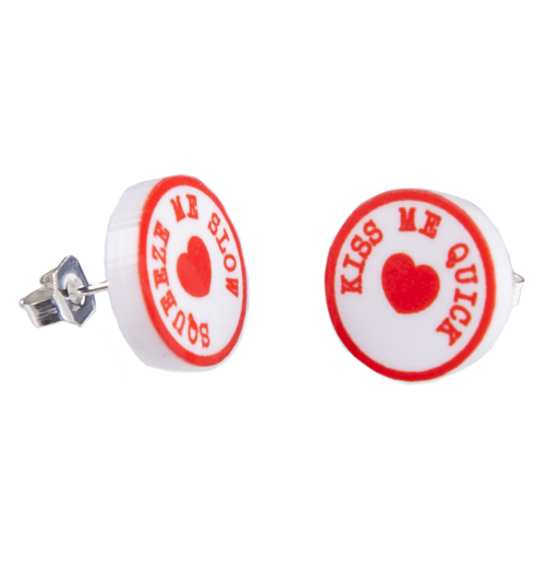 Kiss Me Quick Squeeze Me Slow Stud Earrings from