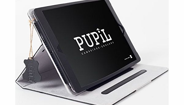 PUPiL of Cambridge, England Handmade Genuine Leather Case For iPad Air 1 amp; Air 2 - (Coal - Black)