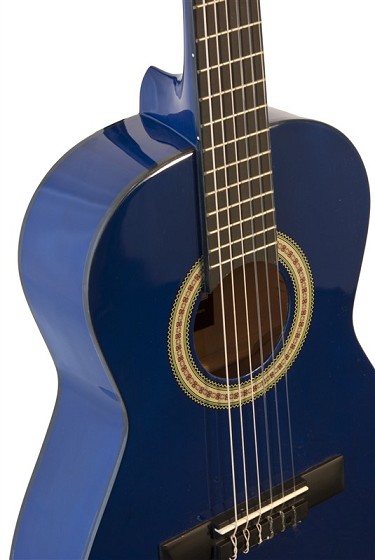 Pure Tone Kids Childrens Acoustic Guitar - Blue
