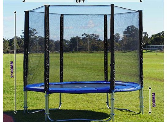 Puregadgets c) Master Series Top Grade 8ft Trampoline Safety Net Enclosure Netting Replacement (Net Only)
