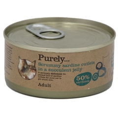 Adult Cat Food Sardine Cutlets in Jelly Tin 156gm