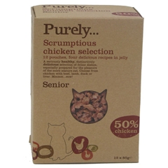Adult Complete Senior Cat Food Pouches with Chicken 85gm 12 Pack