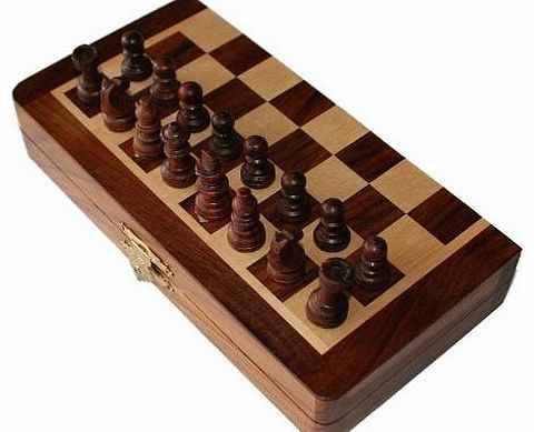 Purity Fair trade 7`` Folding Wooden Magnetic Chess Set