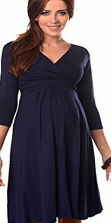 Gorgeous Maternity Dress Vneck Pregnancy Clothing Size 8 10 12 14 16 18 Top 4400 Variety of Colours (14, Black)