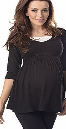 Purpless Maternity Marvellous Maternity Top Tunic 5200 Variety of Colours (UK 14, Black)