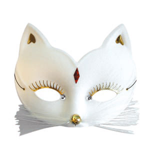 pussycat eyemask, white