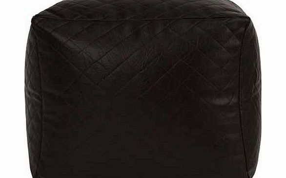PVC Quilted Beanbag Cube - Chocolate