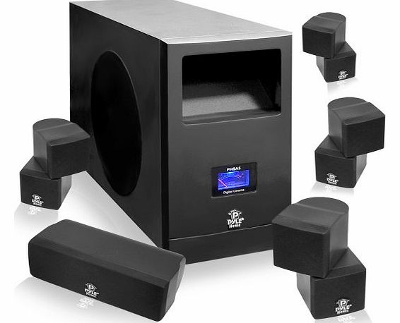 Pyle PHSA5 5.1 Home Theater System with Active Subwoofer and Five Satellite Speaker