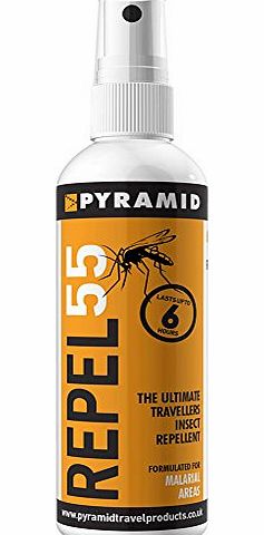 Pyramid Travel Products Repel 55 Deet Insect Repellent - 120ml X 3 (TRIPLE PACK)