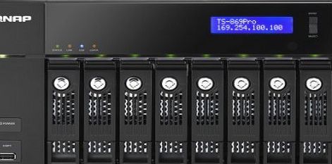 QNAP TS-869 PRO 16TB (Desktop Class HDD) High-performance 8-bay NAS server for SMBs
