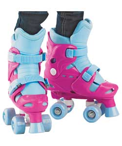 Quad Roller Skates - Pink and Blue