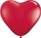 11 Inch Balloons Heart Shape Ruby Red (Pk 100)