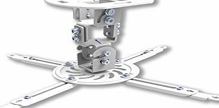 QualGear QG-PM-002-WHT-S Universal Projector Ceiling Mount, Short, White