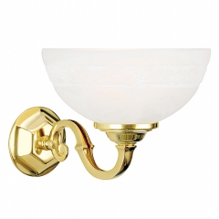 Quality Lighting Hannah Traditional Wall Light in Polished Brass