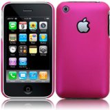 IPHONE 3G HARD BACK SHIELD BACK COVERS - HOT PINK PART OF THE QUBITS ACCESSORIES RANGE
