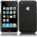 IPHONE 3G S / 3GS RUBBERISED SHIELD BACK COVERS - BLACK PART OF THE QUBITS ACCESSORIES RANGE