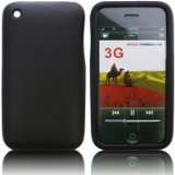 Iphone 3G S / 3GS Soft Touch Hybrid Shell Case Skin - Black With Screen Protector PART OF THE QUBITS ACCESSORIES RANGE