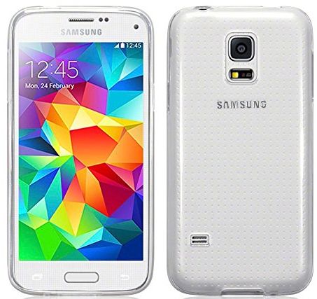 New Samsung Galaxy S5 Mini Gel Skin Case Cover Protector (Samsung S5 Mini 2014 Smart Phone) The Keep Talking Shop Accessories (Clear)