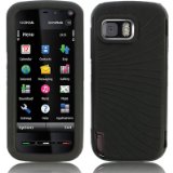 Nokia 5800 Tube Xpressmusic Black Silicon Skin Case with Screen Protector by Qubits