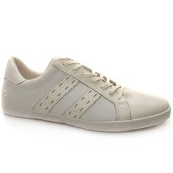 Quick Male Deuce Leather Upper Fashion Trainers in White