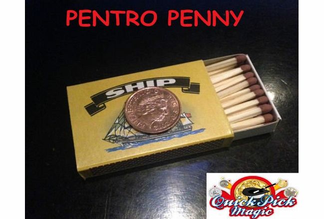 PENTRO PENNY MAGIC TRICK / PENNY VANISHES AND APPEARS INSIDE THE MATCHBOX