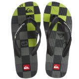 Mens Quicksilver Check Me Out Flipflop in Olive/Black/White - Size 9 UK