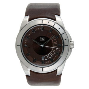 Quiksilver Mens Quiksilver Ignition Leather Watch. Brown