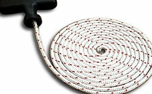 Qulaity recoil cords   free handles 4MM X 2 METRES RIDE ON PETROL LAWN MOWER ENGINE STARTER ROPE PULL CORD inc FREE HANDLE