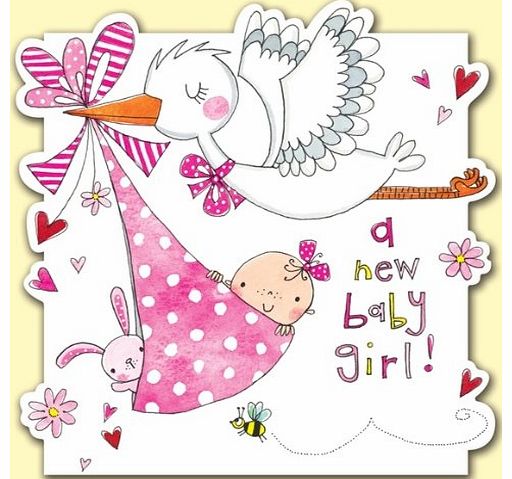 Rachel Ellen New Baby Girl Card