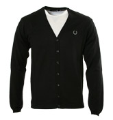 Black Button Fastening Cardigan