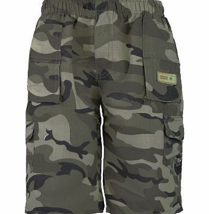 RageIT Boys Multipocket shorts in Camo Khaki 3-4 Years