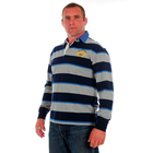 Raging Bull Long Sleeve Striped Rugby Shirt