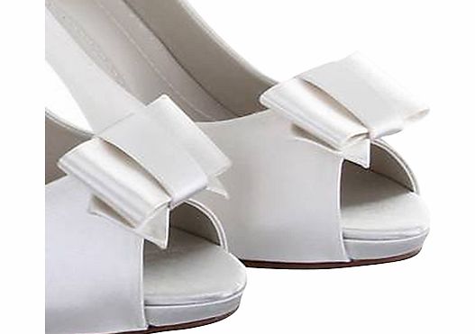 Zavior Satin Shoe Bows, Ivory