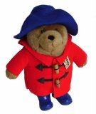 Plush Paddington Bear 28cm with Boots Red Coat Blue Hat