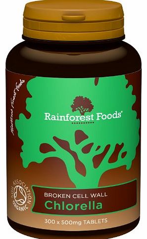Rainforest Foods Organic Broken Cell Wall Chlorella Tablets 500mg Pack of 300