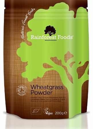 Rainforest Foods Organic New Zealand Wheatgrass Powder 200g