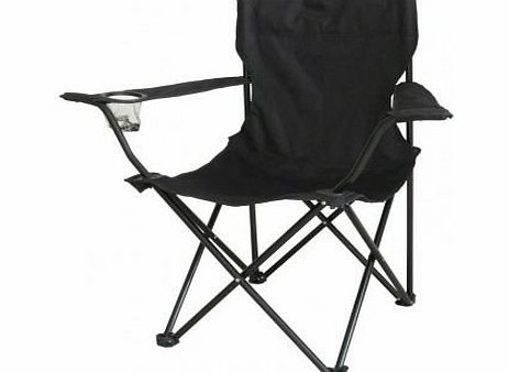 Rajani Black Folding Camping Chair Garden Fishing Outdoor Seat With Carry Bag