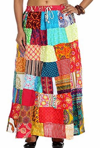 Ladies Wear Designer Women Skirts Patchwork Long Skirt