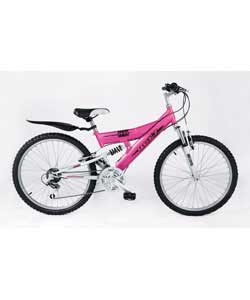 24in Roxz Girls Dual Suspension Bike