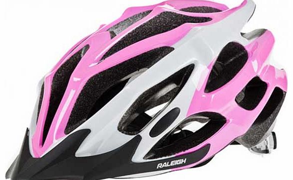 Raleigh Extreme Cycle Helmet Pink and White 54-