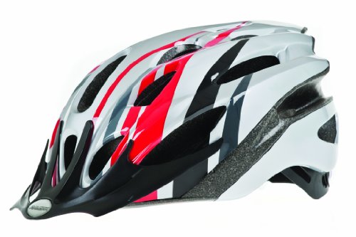 Raleigh Mission Cycle Helmet - Red/Silver, Medium