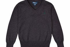 5-7yrs dark grey wool jumper