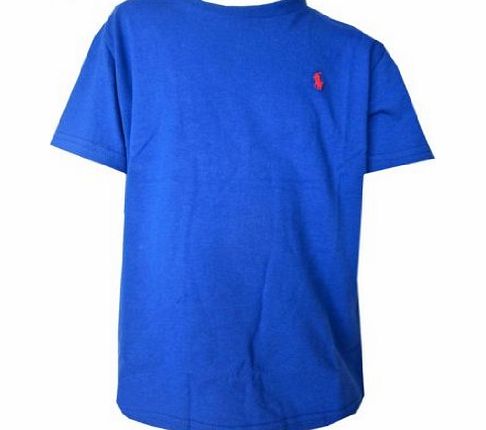 Boys T-Shirt RL DESIGNER LABEL Short Sleeve Crew Neck NEW+TAG: Royal Blue Classic Tee: 4-5 Years (5)