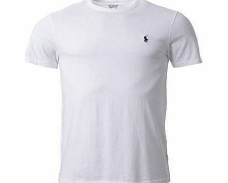 Brand New Genuine Mens Ralph Lauren Custom Fit Crew Neck Polo t-Shirt (M, White)