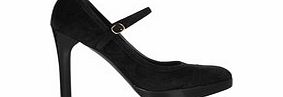 Savia black suede perforated heels