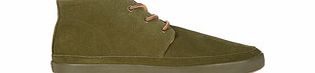 Ralph Lauren Mens green suede laced ankle boots